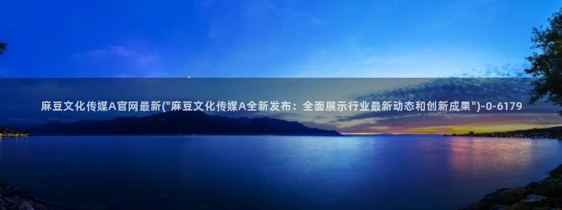 麻豆视频页面描述